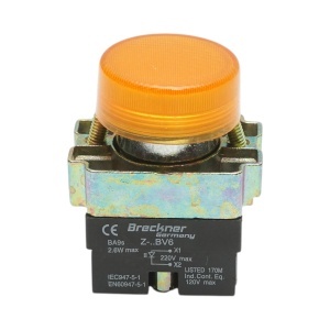 Buton indicator LED galben 220V LAY5 Breckner Germany