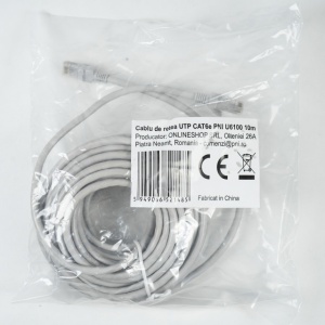 Cablu de retea UTP CAT6 PNI U6100, patch mufat 2xRJ45, 8 fire x 0.5 mm, 10m - Img 3