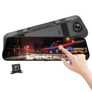 Camera auto DVR PNI Voyager S2800 UHD 4K 170° incorporata in oglinda retrovizoare, 9.66 inch, touchscreen IPS, monitorizare parcare, G-Sensor, slot card micro SD, USB-C, functie GPS, Wi-Fi, control di - Img 2