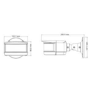 Camera supraveghere video PNI IP6424, 8MP, D-WDR, Zoom Digital, cu functii inteligente de detectie sau identificare, vedere panoramica 180 grade, 12V, POE, IP67 - Img 3