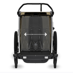 Carucior multisport double Thule Chariot Cross 2, Dark Slate - Img 6