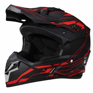 Casca ATV / Enduro SNON L (negru+rosu)