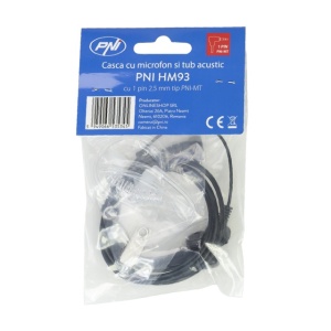 Casca cu microfon si tub acustic PNI HM93, cu 1 pin 2.5mm PNI-MT, negru - Img 7