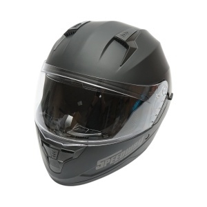 Casca moto integrala negru mat cu viziera transparenta si ochelari de soare, marimea XL Arcane II Breckner Germany