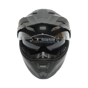 Casca motocross integrala negru mat cu viziera transparenta si ochelari de soare, marimea L Lion Matt Black Breckner Germany - Img 4