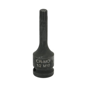 Cheie tubulara de impact bit spline M10, 78mm, patrat 1/2 inch Cr-Mo Breckner Germany