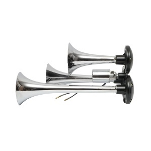Claxon 3 trompete pentru compresor aer 12/24V - Img 2