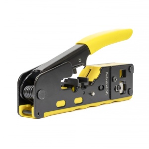 Cleste PNI SR7, pentru taiat-dezizolat cablu si sertizat mufe RJ12, RJ45 CAT5, CAT6, CAT7, galben - Img 8