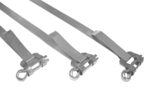 Colier metalic de prindere cu bolt de siguranta 200 mm 9x0.4 mm
