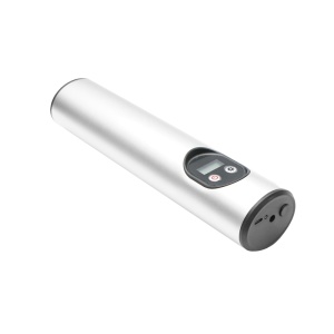 Compresor aer portabil gri deschis 12,4V baterie 6000Am reincarcabila 250x56x47mm cu accesorii - Img 6