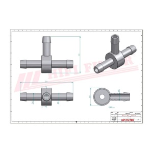 Conector 3 cai, combustibil 10x10x10mm - Img 2