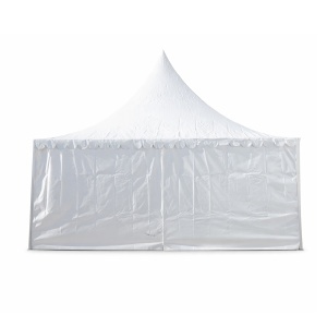 Cort evenimente pavilion tip pagoda 6x6m, alb impermeabil UV, acoperis PVC 950g/m2, cadru aluminiu 64x64x3mm - Img 6