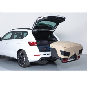 Cutie portbagaj pe carligul de remorcare TowBox Evo, Camel Bej - Img 6
