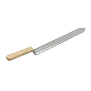 Cutit aplicol din inox lama dreapta si maner din lemn 400mm - Img 3