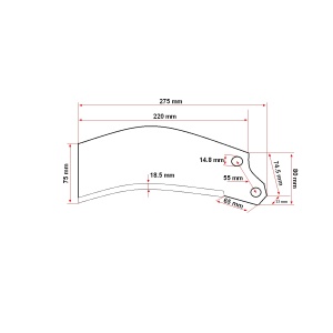 Cutit dreapta brat frontal pentru scarificator - Img 4