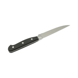 Cutit steak profesional 11cm, lama zimtata otel 5Cr15MoV, maner ABS negru Breckner Germany - Img 5