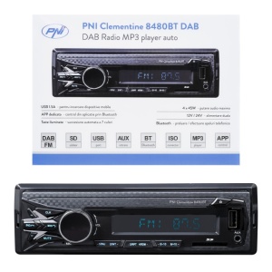 DAB si RDS radio MP3 player auto PNI Clementine 8480BT 4x45w, 12/24V, 1 DIN, cu SD, USB, AUX, RCA, Bluetooth si USB 1.5A pentru incarcare telefon - Img 8