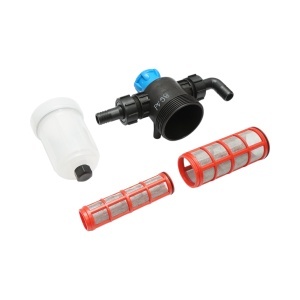 Filtru erbicidator transparent cu 2 site si valva autocuratare, racord 25mm - Img 3