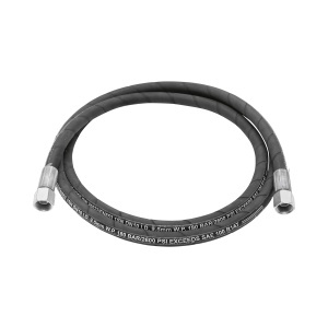 Furtun presiune 2SN DN10 sertizat cu capete fixate hidraulic L = 2700 mm (Reductie M20X20) - Img 2