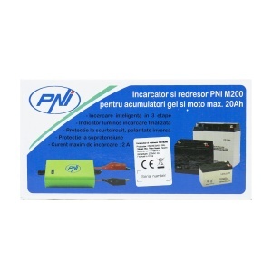 Incarcator si redresor PNI M200 pentru acumulatori Gel si moto max. 20Ah sau pentru acumulatori camere de vanatoare 400C PRO 350C - Img 3