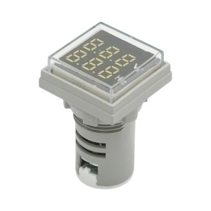 Indicator digital voltmetru si frecventa LED alb 0-99Hz/50-500V AC Ø 22mm Breckner Germany - Img 1