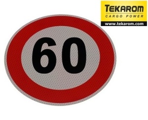 Indicator limitare viteza autocolant 60 km/ora