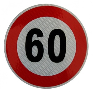 Indicator limitare viteza autocolant 60 km/ora