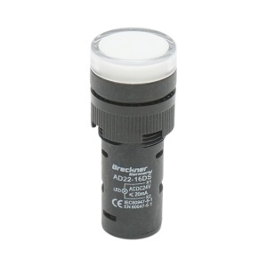 Indicator semnalizare LED alb 24V AC/DC 16mm Breckner Germany