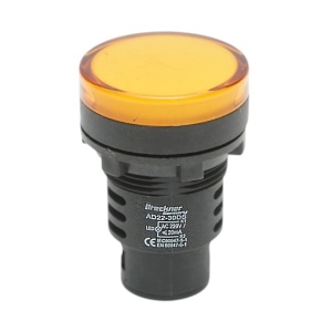 Indicator semnalizare LED galben 220V AC 30mm Breckner Germany