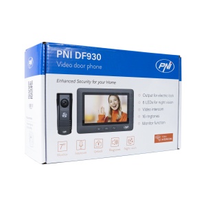 Interfon video PNI DF930 cu 1 monitor, ecran LCD 7 inch, 800x480, iesire yala electromagnetica, negru - Img 10