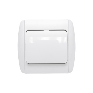 Intrerupator alb simplu ST MAKEL 220V - 250V, 10A incastrat, ceramica
