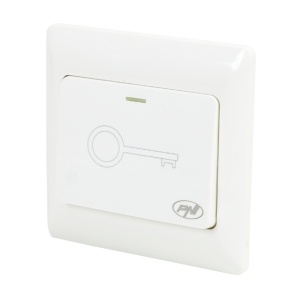 Intrerupator de acces incastrabil PNI PB101, contact iesire NO/COM, max. 36V 3A, alb - Img 3
