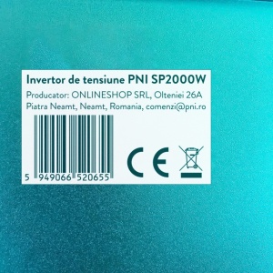 Invertor de tensiune PNI SP2000W cu sinusoida pura, intrare 12V DC, iesire 230V AC, putere 2000W - Img 8