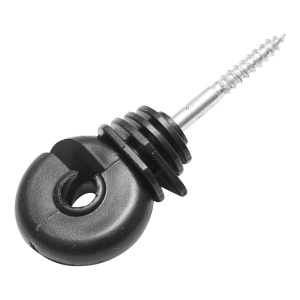Izolator compact negru fi 5.4mm 87x37mm gard electric Mezofarm - Img 3