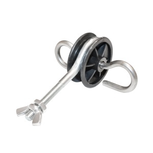 Izolator cu ancorare dubla, filet cu fluturas 5,9mm 89x83.3mm gard electric Breckner Germany