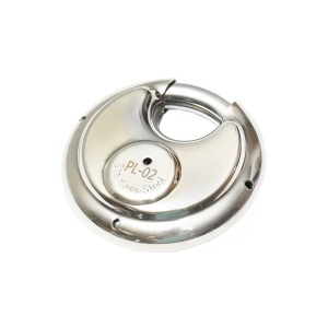 Lacat tip disc din otel inoxidabil cu 2 chei - Img 3