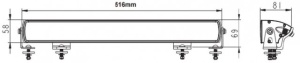 Lampa 20 LED tip bara cu pozitie alba si galbena, 516 mm, 9-36V - Img 7