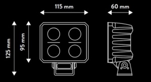 Lampa de lucru 40W 9-36V 4 led-uri 3000K, 4500K, 6000K 3 ANI GARANTIE - Img 5