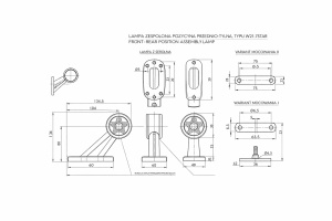 Lampa LED marcaj lateral cu suport STANGA - Img 4