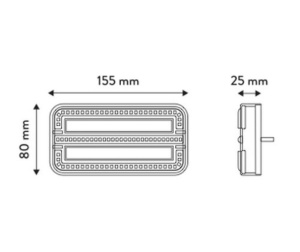 Lampa LED semnalizare dinamica 3 functii 12-24V - Img 5