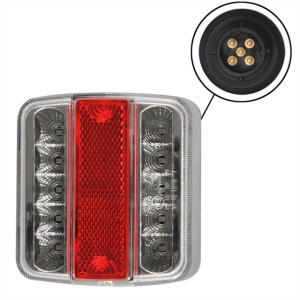 Lampa spate 4 functii 98x105mm 14LED cu mufa 5-pin EC