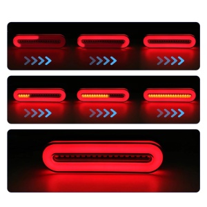 Lampa stop spate LED 12-24V, semnalizare dinamica 122x43x20mm Breckner Germany - Img 2