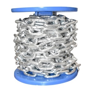 Lant electrogalvanizat 7.9x32.3x30mm DIN5685A 10m/rola tambur plastic