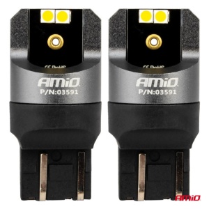 LED CANBUS PRO 7443 W21/5W 4x3030 SMD ALB 12/24V AMIO - Img 2