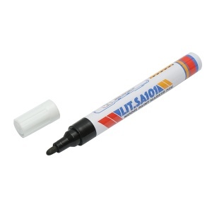 Marker vopsea negru pe baza de ulei, impermeabil, uscare rapida