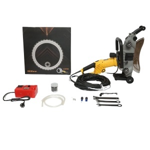 Masina de taiat beton electrica 5000W, 220V, disc inelar diamantat 500mm, adancime 390mm, pompa apa automata 20 L/min Breckner Germany - Img 2