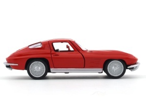 Masina jucarie metalica Chevrolet Corvette 1963 rosu, scara 1:32 - Img 4