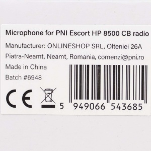 Microfon de schimb PNI MK8500 pentru statie radio CB PNI Escort HP 8500 cu mufa RJ45, negru - Img 5