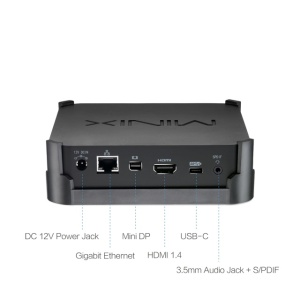 Mini PC cu Windows 10 Pro (64-bit) MINIX NEO J50C-4, Intel Pentium Silver, 64GB stocare, 4 GB RAM DDR4 (upgradabil la 16GB), Dual-Band Wi-Fi, Gigabit Ethernet, 4K @ 60Hz, USB-C, Auto Power On, Vesa Mo - Img 4