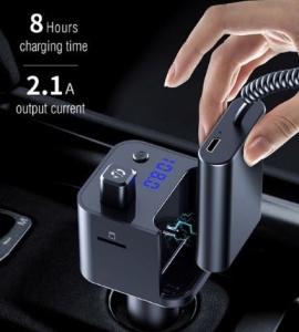 Modulator auto FM cu Incarcator 3.1A si baterie externa 800mAh - Img 6